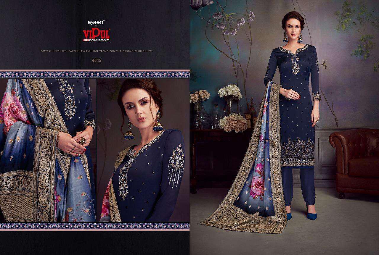 Vipul New Vol Embroidery Work Cotton Designer Chudidar Suits